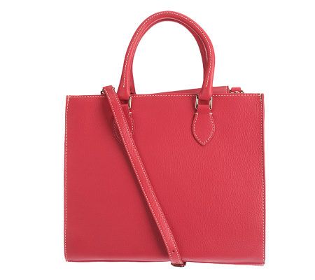 Dooney & Bourke Dillen Leather Janine Satchel Fashion Colors w/Detach. Strap