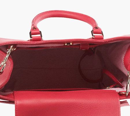 Dooney & Bourke Dillen Leather Janine Satchel Fashion Colors w/Detach. Strap