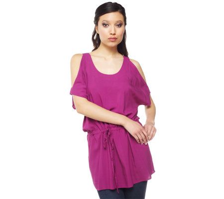 Kris Jenner Kollection Scoopneck Tunic with Cut-out Detail - A223754
