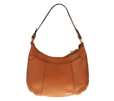 Maxx New York Pebble Leather Hobo Bag with Croco Leather Trim