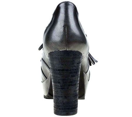 Earthies Skellig Lace Up Leather Platform Pumps