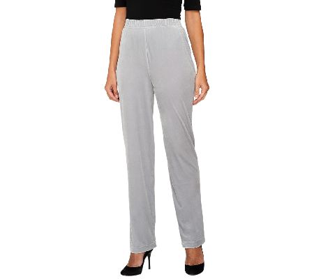 Bob Mackies Stretch Velvet Pull-on Pants - A63254