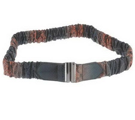 LOGO by Lori Goldstein Faux Snakeskin Belt - A93254