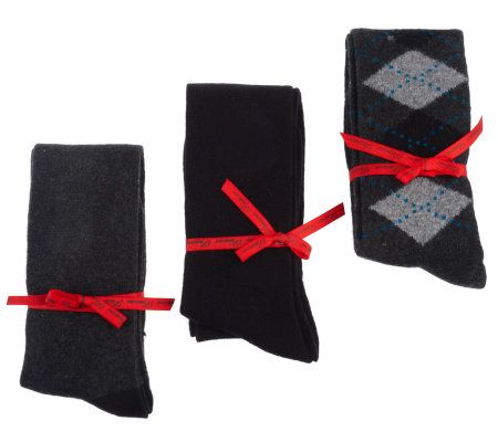 Passione Cashmere Blend 3 Pack Knee-High Socks - A95554