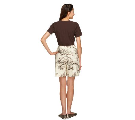Denim & Co. Stretch T-shirt and Stretch Classic Waist Printed Skort