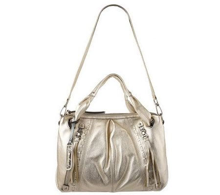 B. Makowsky Glove Leather Zip Top Convertible Satchel - A212855