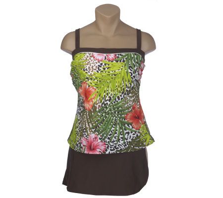 Ocean Dream Signature Jungle Cruise Tankini w/ Removable Skirt - A215455