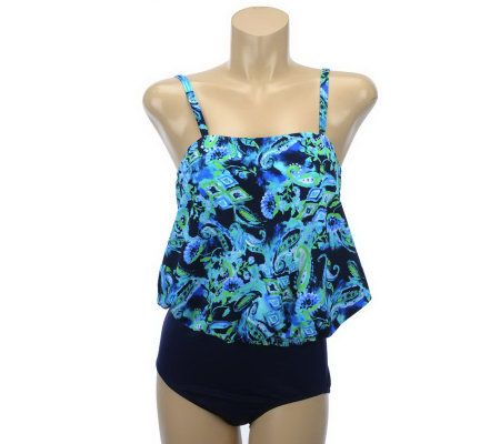 Fit 4 U Tummy Reflections Blouson Swimsuit - A220855