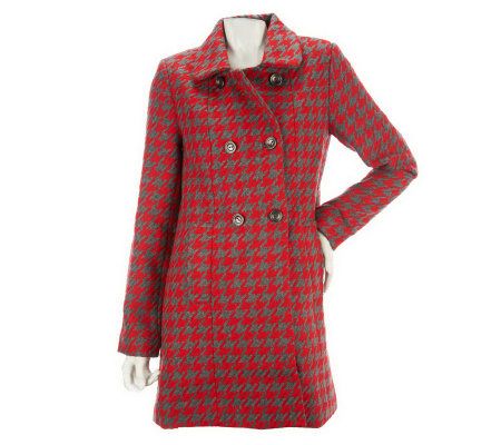 CE by Cristina Ehrlich Houndstooth Coat - A226555