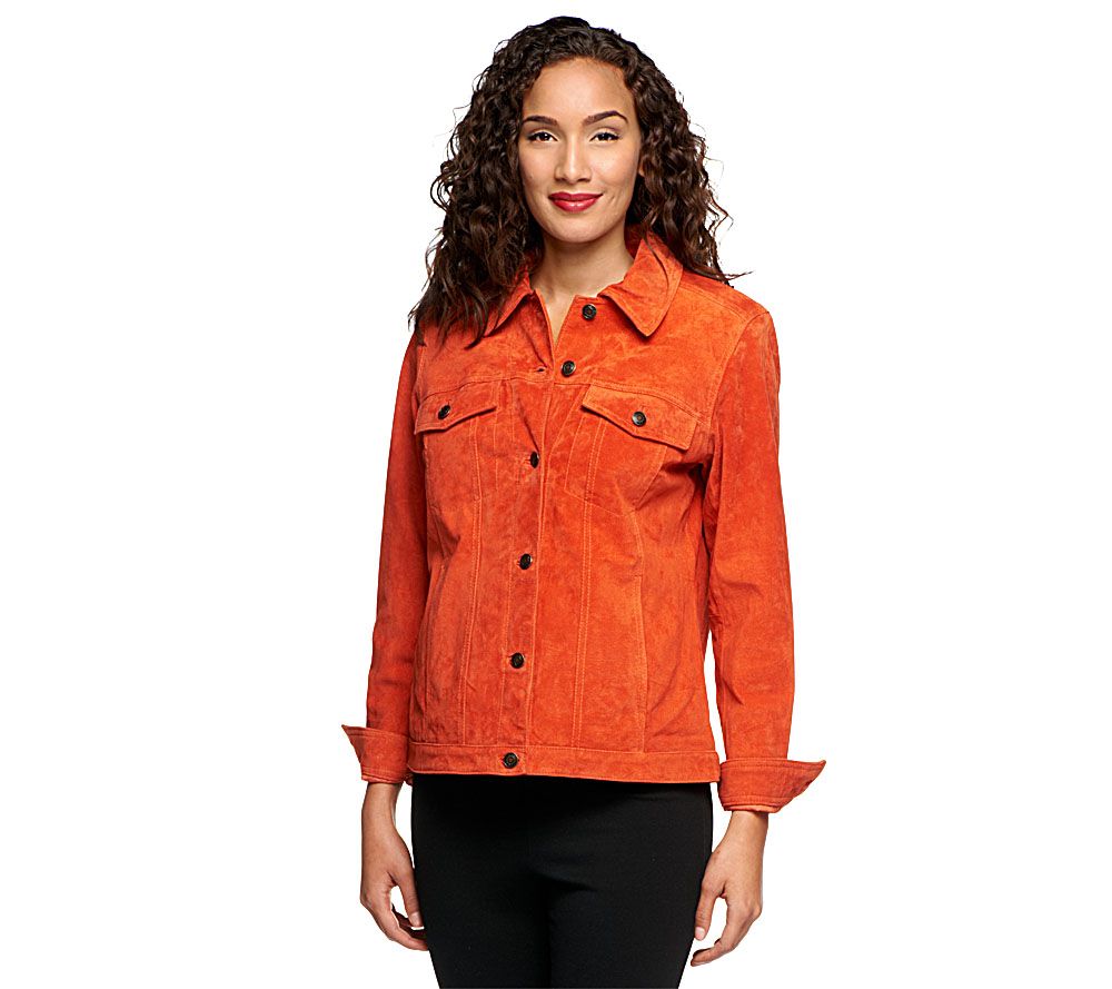 Denim & Co. Washable Suede Jean Style Jacket - A228055