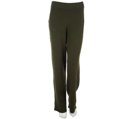 Linea by Louis DellOlio Regular Whisper Knit Pull-on Pants - A228555
