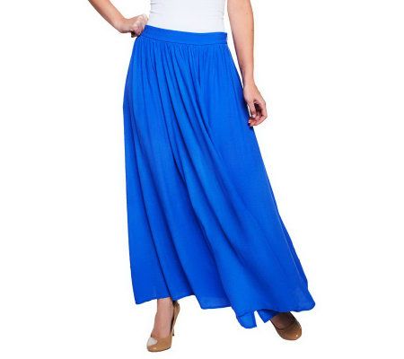 G.I.L.I. Regular Maxi Skirt with Side Slit & Back Elastic - A231155