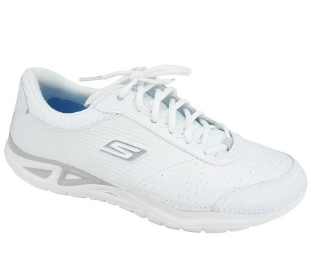 Skechers GOwalk Elite Leather Lace-up Sneakers - A232455
