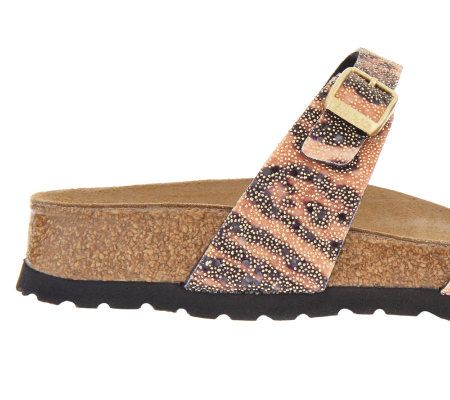 Birkis Glitter Bead Double Strap Sandals