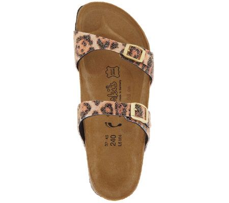 Birkis Glitter Bead Double Strap Sandals