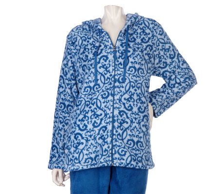 Carole Hochman WallpaperScroll Microlush Fleece 2-pc. Lounge Set