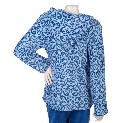 Carole Hochman WallpaperScroll Microlush Fleece 2-pc. Lounge Set