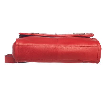 B. Makowsky Glove Leather Crossbody Flap Messenger Bag