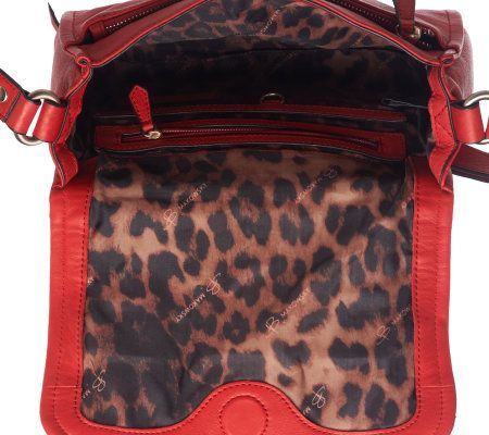 B. Makowsky Glove Leather Crossbody Flap Messenger Bag