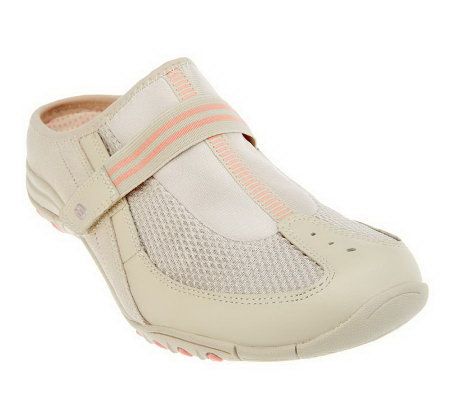 Skechers Leather and Mesh Slip-on Mules - A224556
