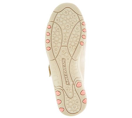 Skechers Leather and Mesh Slip-on Mules