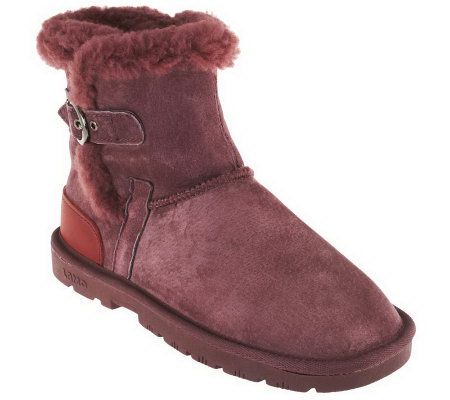Lamo Sporty Suede Ankle Boots w/ Faux Fur Lining - A229156