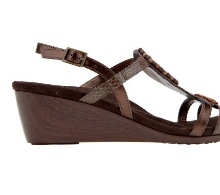 Orthaheel Kelly Orthotic Wedge Sandals w/ Backstrap