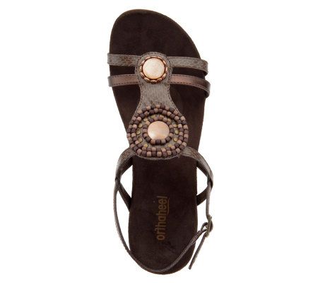 Orthaheel Kelly Orthotic Wedge Sandals w/ Backstrap