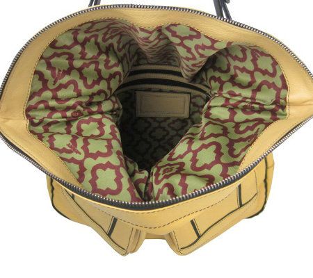 orYANY Leather Katie Flap Front Hobo Bag