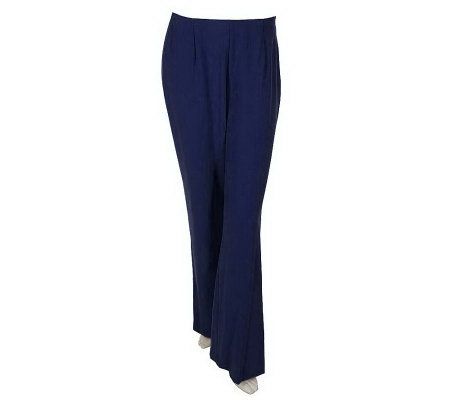 M by Marc Bouwer Stretch Crepe Hollywood Waist Wide Leg Pants - A71756