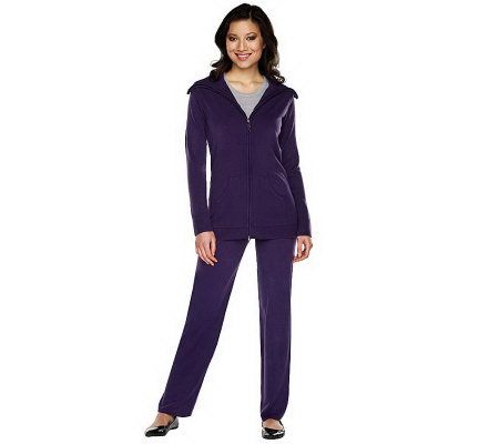 Susan Graver Plush Knit Sweater and Pants Set - A211557
