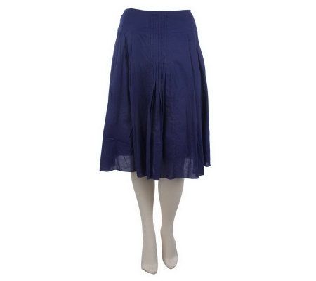 Motto Fully Lined Side Zip Skirt with Pleat Detailing - A213457