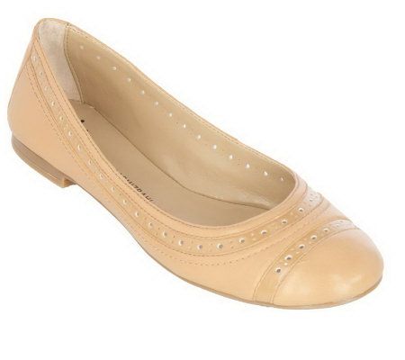 Isaac Mizrahi Live! Leather Ballet Flats - A213957