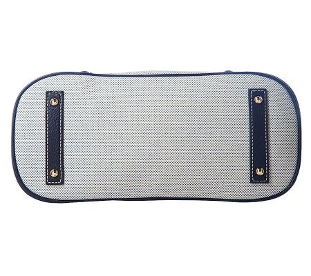 Dooney & Bourke Woven Hobo Bag with Leather Trim and Accessories