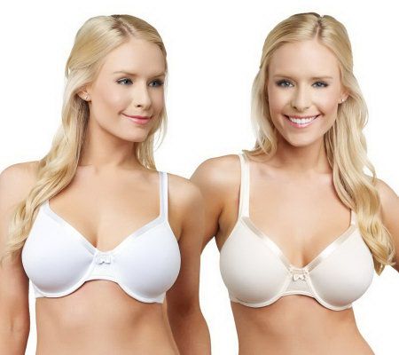 Breezies Set of 2 Underwire Bras with Satin Trim and UltimAir - A216457