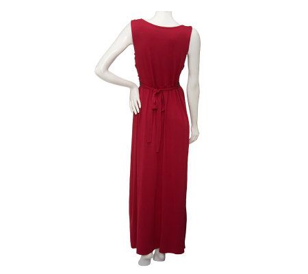 Kelly by Clinton Kelly Maxi Dress with Woven Belt Detail