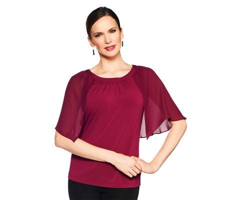 Joan Rivers Touch of Drama Capelet Top - A230457