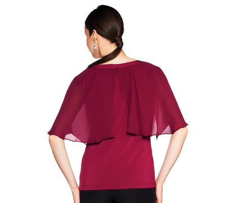 Joan Rivers Touch of Drama Capelet Top