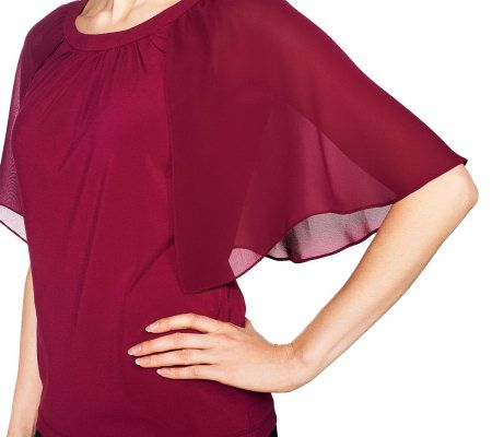 Joan Rivers Touch of Drama Capelet Top