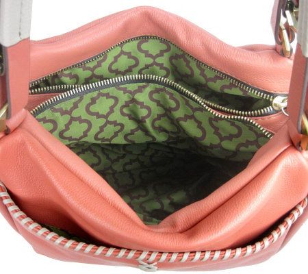 orYANY Leather Lyndsey Double Compartment Shoulder Bag