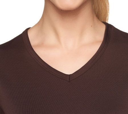 Susan Graver Essentials Butterknit V-neck Short Sleeve T-shirt