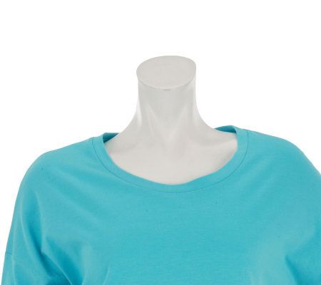 LOGO by Lori Goldstein Color Blocked Knit Top