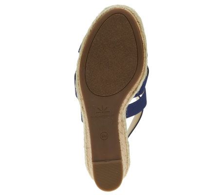 Isaac Mizrahi Live! Cork Wedge with Buckle