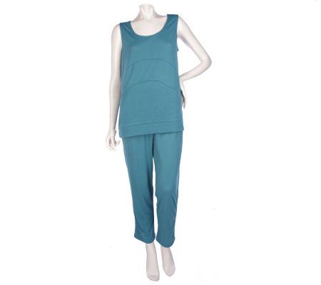 Stan Herman Jersey Knit 2-piece Pajama Set - A216059