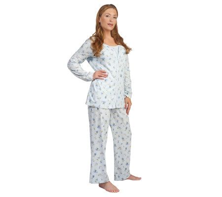 Carole Hochman Mini Dahlias 100Cotton Jersey 3-pc. PJ Set - A216659