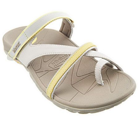 Vionic by Orthaheel Mojave Orthotic Leather Slip-on Sandals - A221659