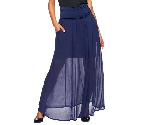 Jennifer Hudson Collection Maxi Skirt with Pocket Detail - A227359