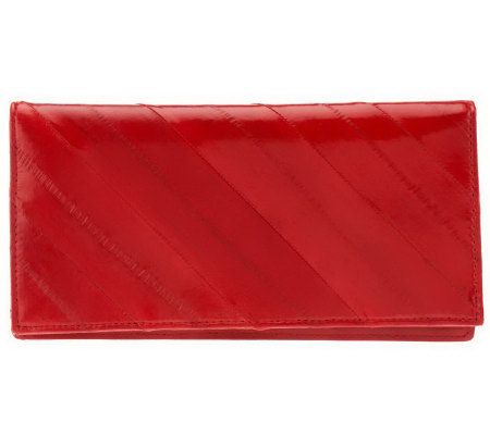 Lee Sands Eelskin Long Ladies Flap Wallet - A227559