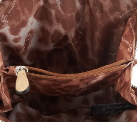 B. Makowsky Glove Leather Zip Around Mini Crossbody Bag