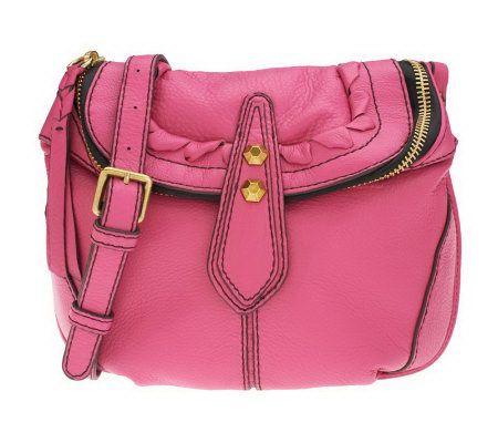orYANY Leather Becky Crossbody with Woven Accents - A231259